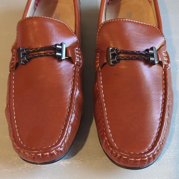 Stacy Adams Men's Percy Tan Leather Loafers size 12 - Picture 6 of 9